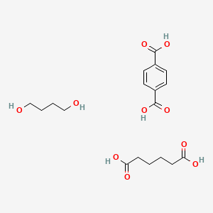 molecular formula C18H26O10 B14616137 Butane-1,4-diol;hexanedioic acid;terephthalic acid CAS No. 60961-73-1