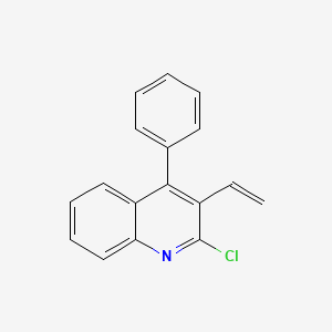 molecular formula C17H12ClN B14616175 Quinoline, 2-chloro-3-ethenyl-4-phenyl- CAS No. 59280-82-9