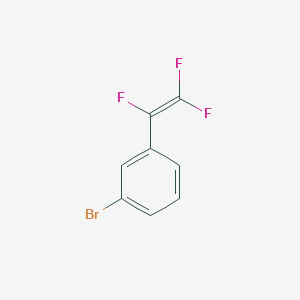 molecular formula C8H4BrF3 B14616189 Benzene, 1-bromo-3-(trifluoroethenyl)- CAS No. 58174-57-5