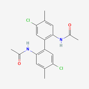 molecular formula C18H18Cl2N2O2 B14616214 N,N'-(5,5'-Dichloro-4,4'-dimethyl[1,1'-biphenyl]-2,2'-diyl)diacetamide CAS No. 57046-03-4