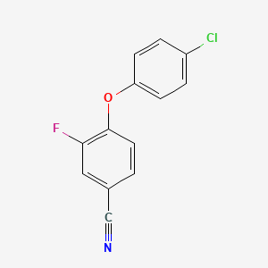 molecular formula C13H7ClFNO B1461622 4-(4-Chlorophenoxy)-3-fluorobenzonitrile CAS No. 1153105-44-2