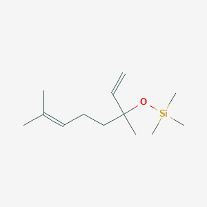 molecular formula C13H26OSi B14616266 Silane, [(1-ethenyl-1,5-dimethyl-4-hexenyl)oxy]trimethyl- CAS No. 59632-77-8