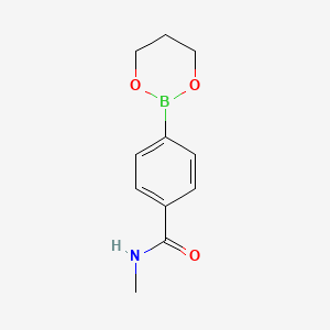 molecular formula C11H14BNO3 B1461633 4-(1,3,2-Dioxaborinan-2-yl)-N-methylbenzamide CAS No. 957120-71-7