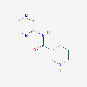 molecular formula C10H14N4O B1461639 N-(pyrazin-2-yl)piperidine-3-carboxamide CAS No. 1156753-79-5