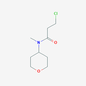 molecular formula C9H16ClNO2 B1461640 3-chloro-N-methyl-N-(oxan-4-yl)propanamide CAS No. 1156246-98-8