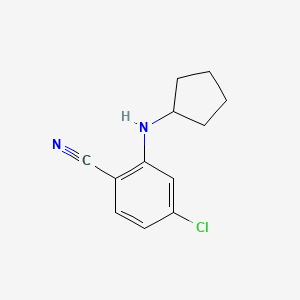 molecular formula C12H13ClN2 B1461643 4-Chloro-2-(cyclopentylamino)benzonitrile CAS No. 939812-57-4