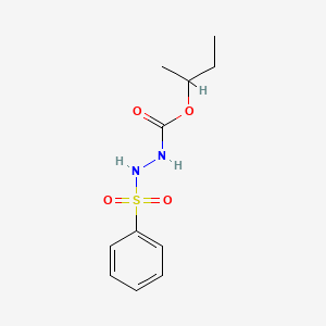 molecular formula C11H16N2O4S B14616432 Butan-2-yl 2-(benzenesulfonyl)hydrazine-1-carboxylate CAS No. 58358-79-5