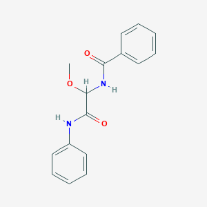 molecular formula C16H16N2O3 B14616461 Benzamide, N-[1-methoxy-2-oxo-2-(phenylamino)ethyl]- CAS No. 60422-83-5