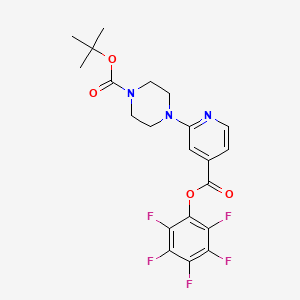 molecular formula C21H20F5N3O4 B1461648 Pentafluorophenyl 2-[4-(tert-butoxycarbonyl)piperazin-1-yl]isonicotinate CAS No. 944450-81-1