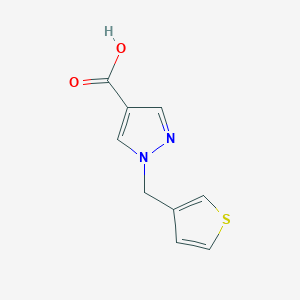 molecular formula C9H8N2O2S B1461652 1-[(thiophen-3-yl)methyl]-1H-pyrazole-4-carboxylic acid CAS No. 1154619-08-5