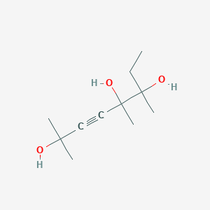 molecular formula C11H20O3 B14616538 2,5,6-Trimethyloct-3-yne-2,5,6-triol CAS No. 57442-09-8