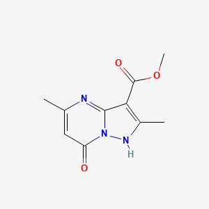 molecular formula C10H11N3O3 B1461668 7-羟基-2,5-二甲基吡唑并[1,5-a]嘧啶-3-甲酸甲酯 CAS No. 1158775-59-7