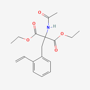 molecular formula C18H23NO5 B14616686 Diethyl acetamido[(2-ethenylphenyl)methyl]propanedioate CAS No. 59990-96-4
