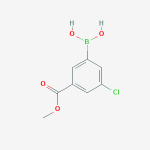 molecular formula C8H8BClO4 B1461671 (3-Chloro-5-(methoxycarbonyl)phenyl)boronic acid CAS No. 957120-26-2