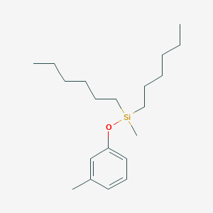 molecular formula C20H36OSi B14616714 Dihexyl(methyl)(3-methylphenoxy)silane CAS No. 59280-33-0