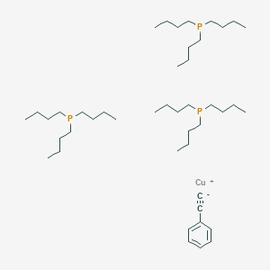 molecular formula C44H86CuP3 B14616754 copper(1+);ethynylbenzene;tributylphosphane CAS No. 58659-24-8