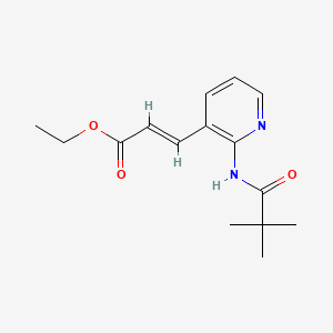 molecular formula C15H20N2O3 B1461684 Ethyl 3-(2-trimethylacetamido-3-pyridyl)acrylate CAS No. 882029-13-2