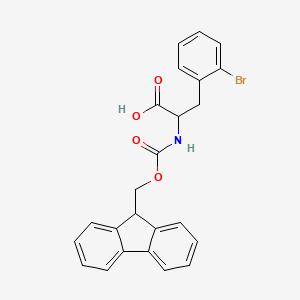 molecular formula C24H20BrNO4 B1461688 3-(2-bromophenyl)-2-({[(9H-fluoren-9-yl)methoxy]carbonyl}amino)propanoic acid CAS No. 1105045-64-4