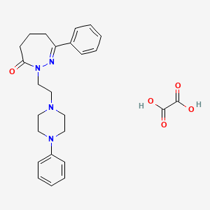 molecular formula C25H30N4O5 B14616898 oxalic acid;7-phenyl-2-[2-(4-phenylpiperazin-1-yl)ethyl]-5,6-dihydro-4H-diazepin-3-one CAS No. 58191-85-8