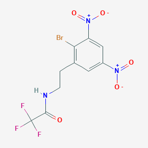 molecular formula C10H7BrF3N3O5 B1461691 N-(2-bromo-3,5-dinitrophenethyl)-2,2,2-trifluoroacetamide CAS No. 1161880-90-5