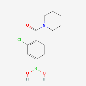 molecular formula C12H15BClNO3 B1461698 3-Chloro-4-(piperidine-1-carbonyl)phenylboronic acid CAS No. 850589-50-3