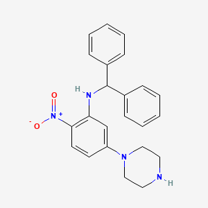 N-Benzhydryl-2-nitro-5-(1-piperazinyl)aniline