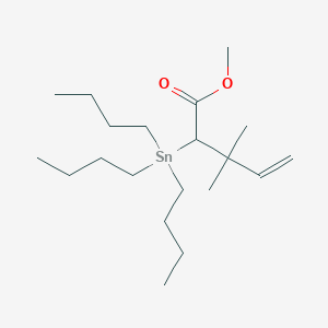 molecular formula C20H40O2Sn B14617537 Methyl 3,3-dimethyl-2-(tributylstannyl)pent-4-enoate CAS No. 60340-99-0