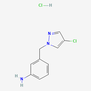3-[(4-Chloro-1H-pyrazol-1-yl)methyl]aniline hydrochloride