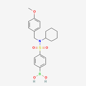 molecular formula C20H26BNO5S B1461764 4-(N-Cyclohexyl-N-(4-methoxybenzyl)sulfamoyl)phenylboronic acid CAS No. 913836-13-2