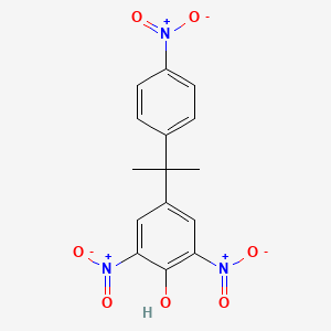 molecular formula C15H13N3O7 B14617717 Phenol, 4-[1-methyl-1-(4-nitrophenyl)ethyl]-2,6-dinitro- CAS No. 59038-55-0