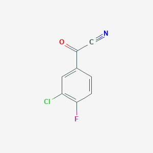 molecular formula C8H3ClFNO B1461776 3-Chloro-4-fluorobenzoyl cyanide CAS No. 80277-45-8