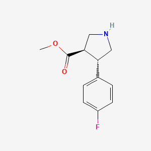 Trans-methyl 4-(4-fluorophenyl)pyrrolidine-3-carboxylate