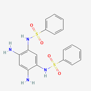 molecular formula C18H18N4O4S2 B14617852 N,N'-(4,6-Diamino-1,3-phenylene)dibenzenesulfonamide CAS No. 60543-95-5