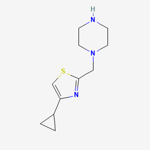 1-[(4-Cyclopropyl-1,3-thiazol-2-yl)methyl]piperazine