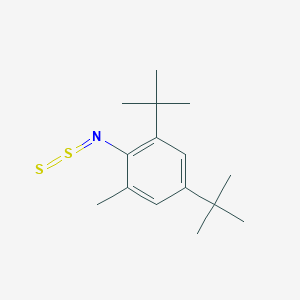 molecular formula C15H23NS2 B14617904 Benzenamine, 2,4-bis(1,1-dimethylethyl)-6-methyl-N-sulfinothioyl- CAS No. 58949-88-5