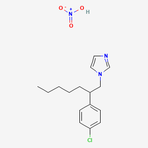 molecular formula C16H22ClN3O3 B14617983 1-[2-(4-Chlorophenyl)heptyl]imidazole;nitric acid CAS No. 58831-11-1