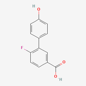 molecular formula C13H9FO3 B1461800 4-(5-Carboxy-2-fluorophenyl)phenol CAS No. 1181608-84-3