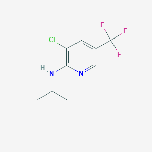 molecular formula C10H12ClF3N2 B1461810 N-(sec-Butyl)-3-chloro-5-(trifluoromethyl)pyridin-2-amine CAS No. 1036594-37-2
