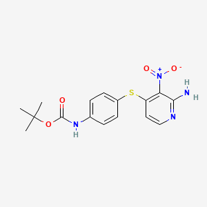 molecular formula C16H18N4O4S B1461815 Tert-butyl 4-(2-amino-3-nitropyridin-4-ylthio)phenylcarbamate CAS No. 1147504-01-5