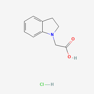 molecular formula C10H12ClNO2 B1461826 2-(2,3-dihydro-1H-indol-1-yl)acetic acid hydrochloride CAS No. 1094607-31-4