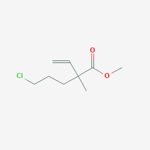 molecular formula C9H15ClO2 B14618288 Methyl 5-chloro-2-ethenyl-2-methylpentanoate CAS No. 59057-08-8