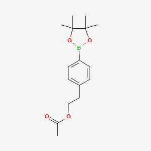 2-[4-(Tetramethyl-1,3,2-dioxaborolan-2-yl)phenyl]ethyl acetate