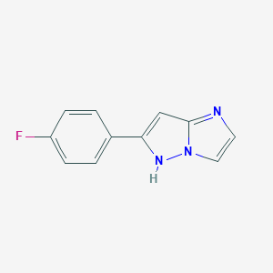 molecular formula C11H8FN3 B146184 6-(4-Fluorophenyl)-1H-imidazo(1,2-b)pyrazole CAS No. 130598-73-1