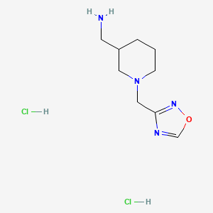 [1-(1,2,4-Oxadiazol-3-ylmethyl)piperidin-3-yl]methanamine dihydrochloride