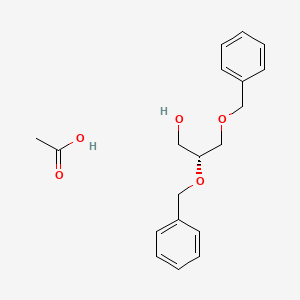 molecular formula C19H24O5 B14618569 acetic acid;(2R)-2,3-bis(phenylmethoxy)propan-1-ol CAS No. 58274-08-1