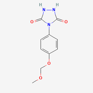 molecular formula C10H11N3O4 B1461858 4-[4-(Methoxymethoxy)phenyl]-1,2,4-triazolidine-3,5-dione CAS No. 1803566-46-2