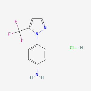 4-[5-(trifluoromethyl)-1H-pyrazol-1-yl]aniline hydrochloride