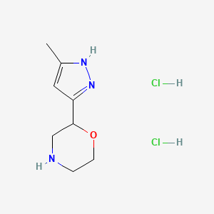 2-(5-methyl-1H-pyrazol-3-yl)morpholine dihydrochloride