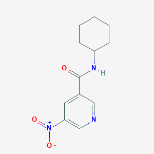 molecular formula C12H15N3O3 B14618663 N-Cyclohexyl-5-nitropyridine-3-carboxamide CAS No. 60524-28-9
