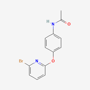 molecular formula C13H11BrN2O2 B14618677 N-{4-[(6-Bromopyridin-2-yl)oxy]phenyl}acetamide CAS No. 57207-88-2